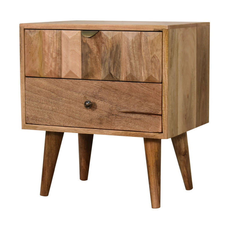 Oak-ish Prism Nightstand