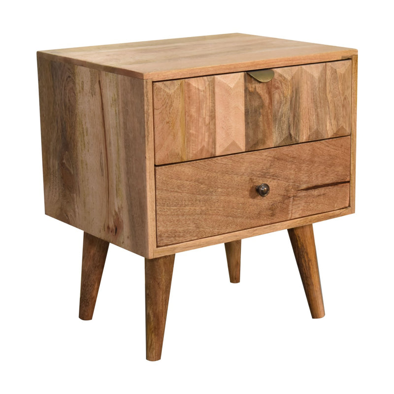 Oak-ish Prism Nightstand