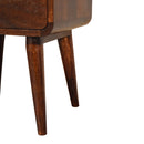 Curved Dark Walnut nightstand