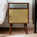 Curved Chestnut nightstand Artisan