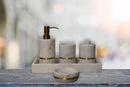 Brass Inlay Bathroom Set of 5 Artisan