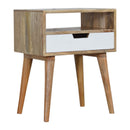 White Painted Drawer Nightstand Table