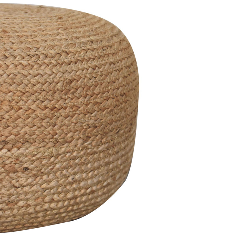 Natural Jute Pouffe Ottoman