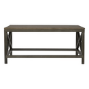 Industrial Cross Metal Oatmeal Coffee Table Artisan