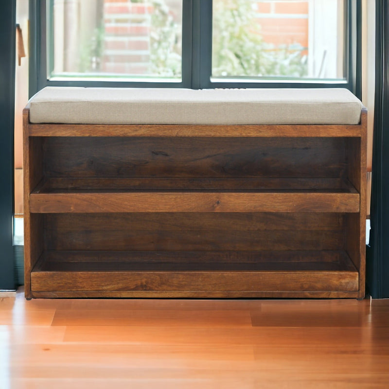 Mud Linen Shoe Bench Artisan
