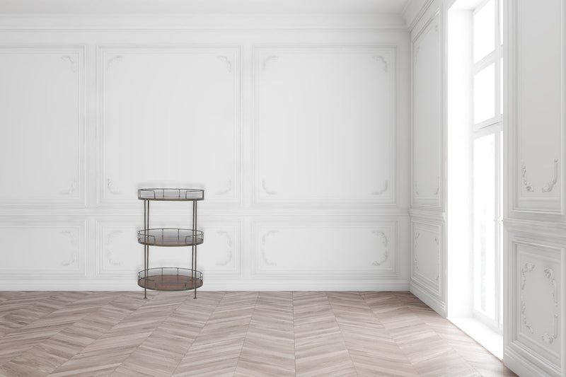 Industrial Round 3-Tier Butler Tray Table Artisan