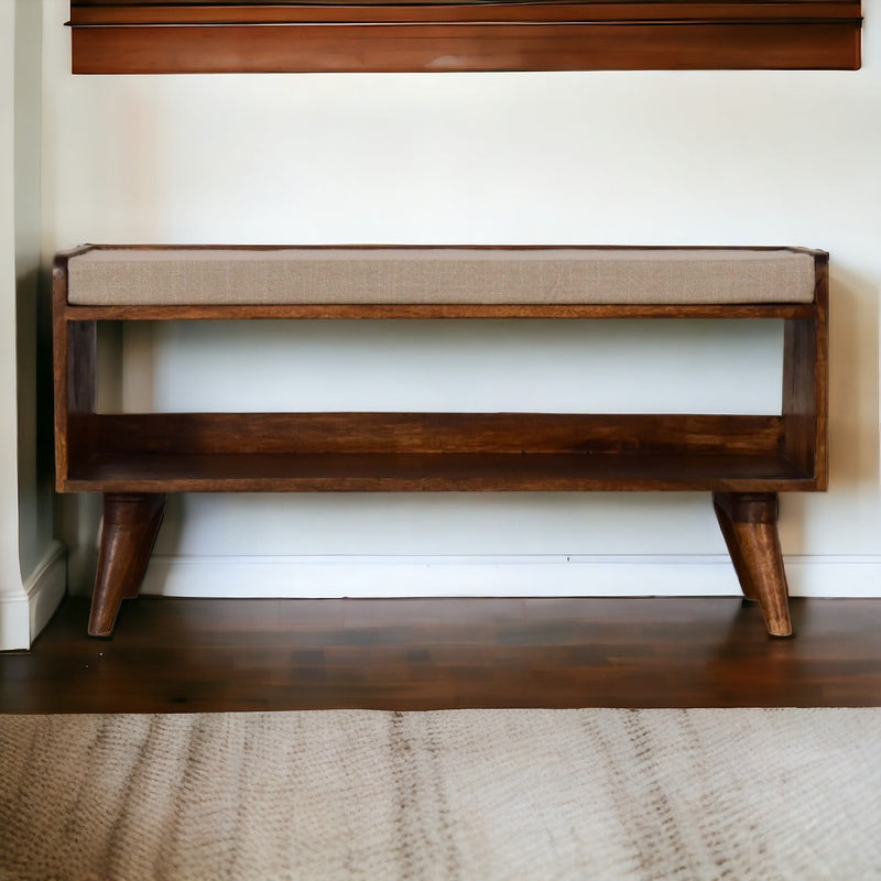 Mud Linen Nordic Storage Bench Artisan