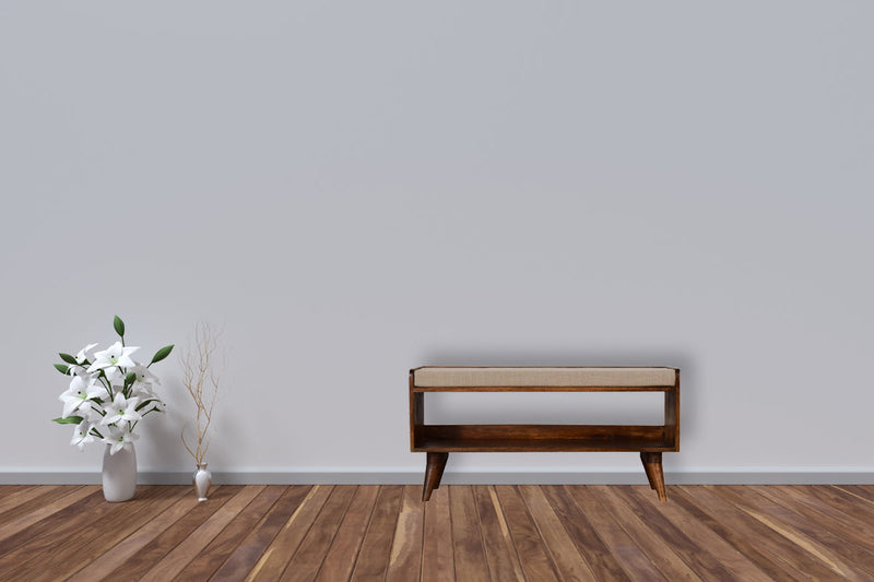 Mud Linen Nordic Storage Bench Artisan