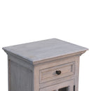Glazed Stone Nightstand Artisan