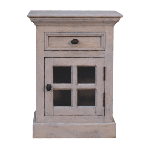 Glazed Stone Nightstand Artisan
