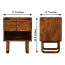 U-Chestnut Sunrise Open Nightstand