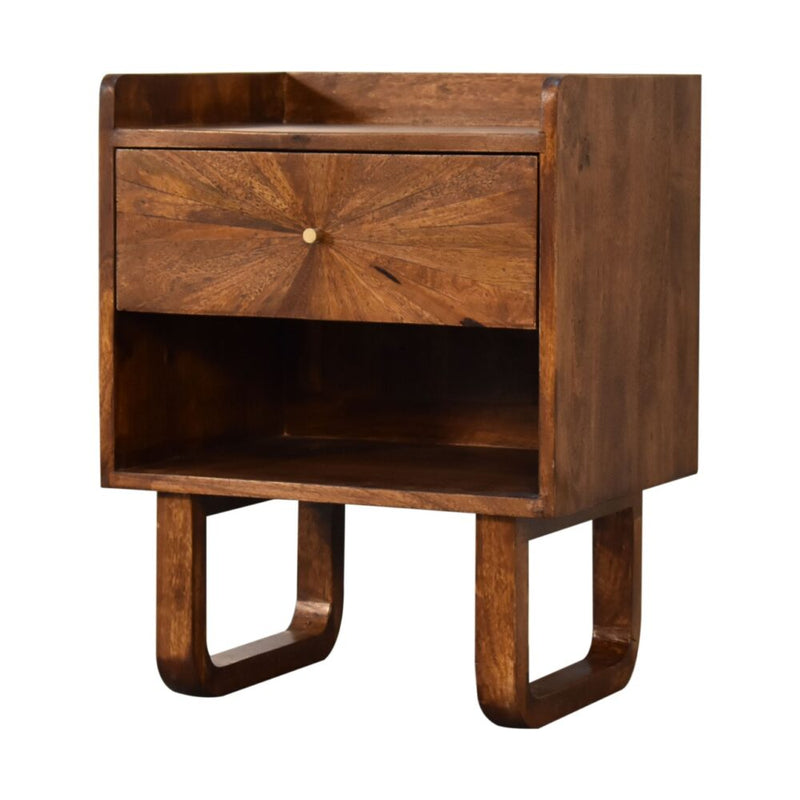 U-Chestnut Sunrise Open Nightstand