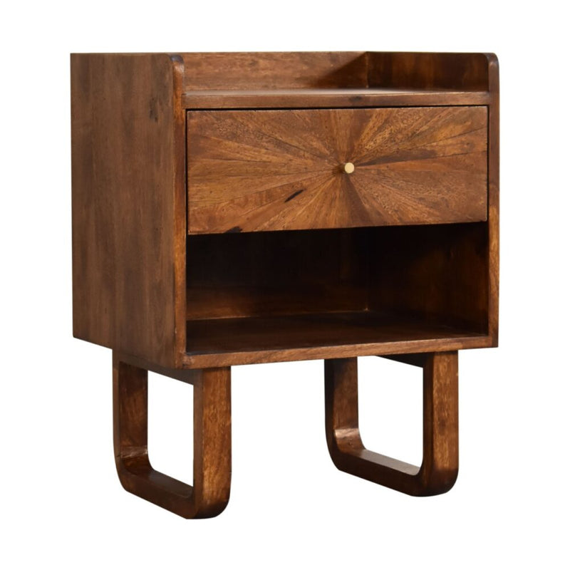 U-Chestnut Sunrise Open Nightstand