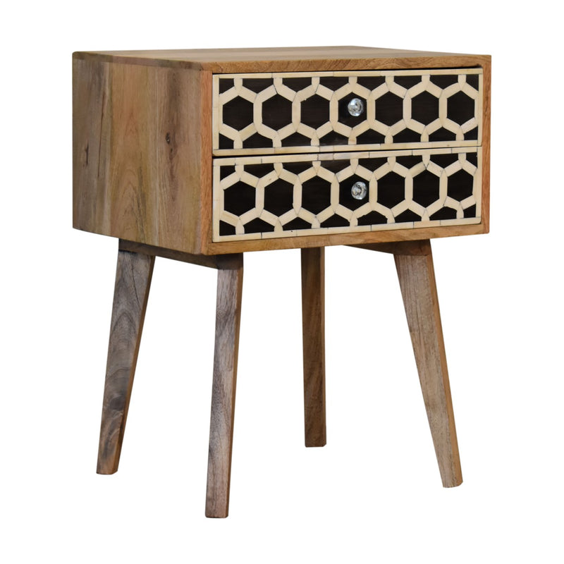Bone Inlay Scandi nightstand