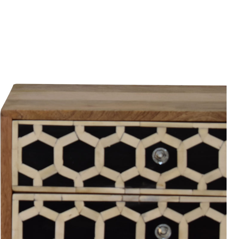 Bone Inlay Scandi nightstand