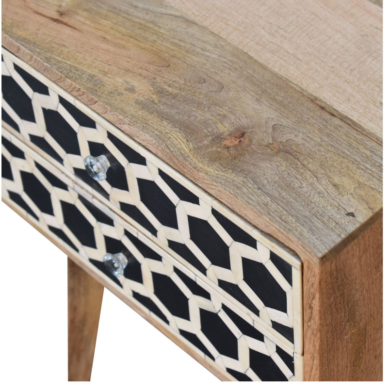Bone Inlay Scandi nightstand