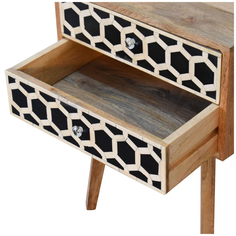 Bone Inlay Scandi nightstand
