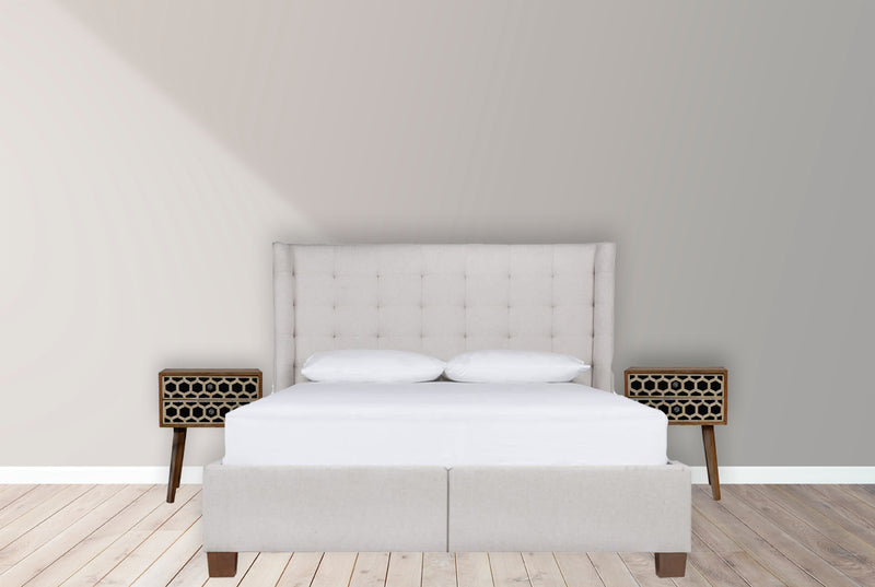 Bone Inlay Scandi nightstand