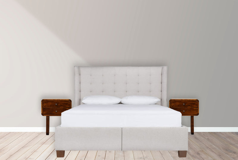 U-Curved Chestnut Nightstand