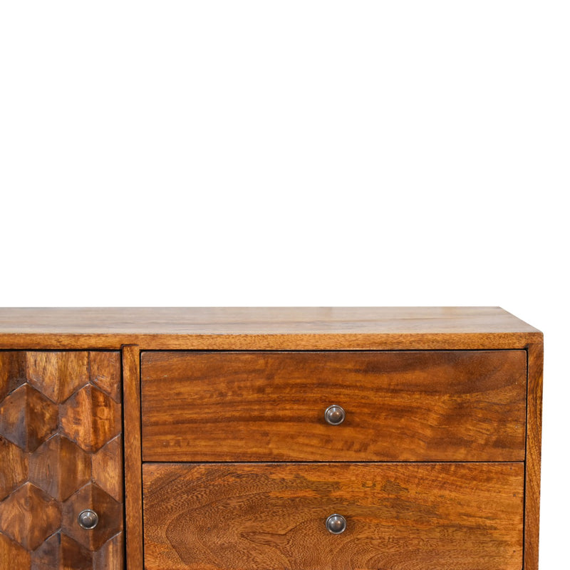 U-Chestnut Pineapple Sideboard