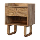 U-Shape Sunrise Open Slot Nightstand