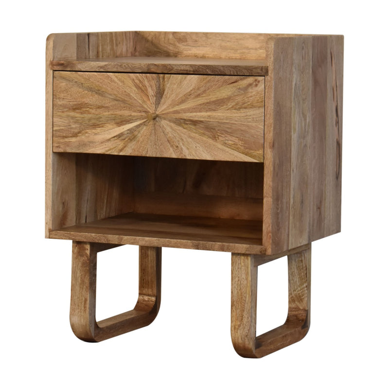 U-Shape Sunrise Open Slot Nightstand