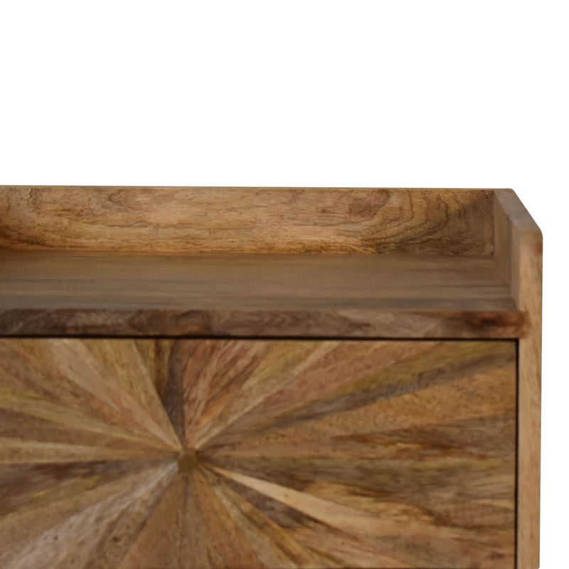 U-Shape Sunrise Open Slot Nightstand