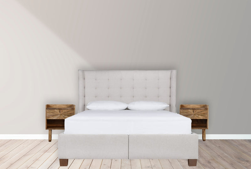 U-Shape Sunrise Open Slot Nightstand