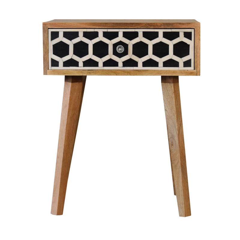 Bone Inlay Tapered nightstand Artisan