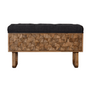 U' Black Tweed Pineapple Bench