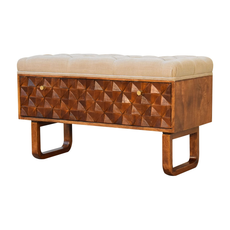 U' Chestnut Pineapple Bench