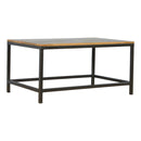 Iron Base Rectangular Coffee Table