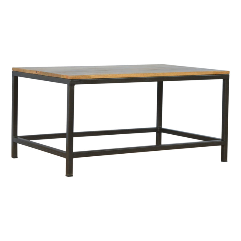 Iron Base Rectangular Coffee Table