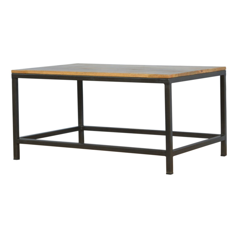 Iron Base Rectangular Coffee Table