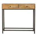 Iron Base Console Table with 2 Drawers
