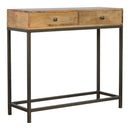 Iron Base Console Table with 2 Drawers