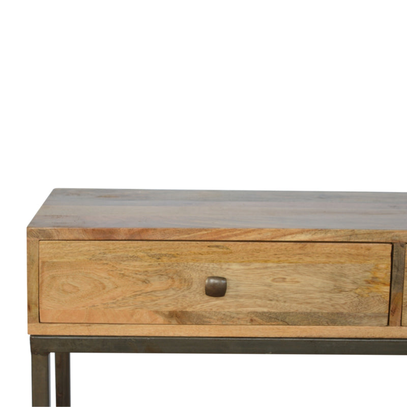 Iron Base Console Table with 2 Drawers