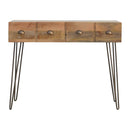 Iron Base 2 Drawer Console Table