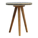 Bone Inlay Tripod Side Table Artisan