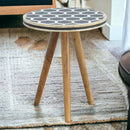 Bone Inlay Tripod Side Table Artisan