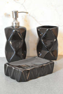 Sindri Black Bathroom Set of 3 Artisan