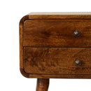 Curved Chestnut nightstand Artisan