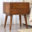 Curved Chestnut nightstand Artisan