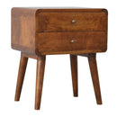 Curved Chestnut nightstand Artisan