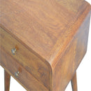 Curved Chestnut nightstand Artisan