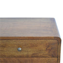Curved Chestnut nightstand Artisan