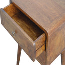 Curved Chestnut nightstand Artisan