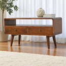 Curved Chestnut nightstand Artisan
