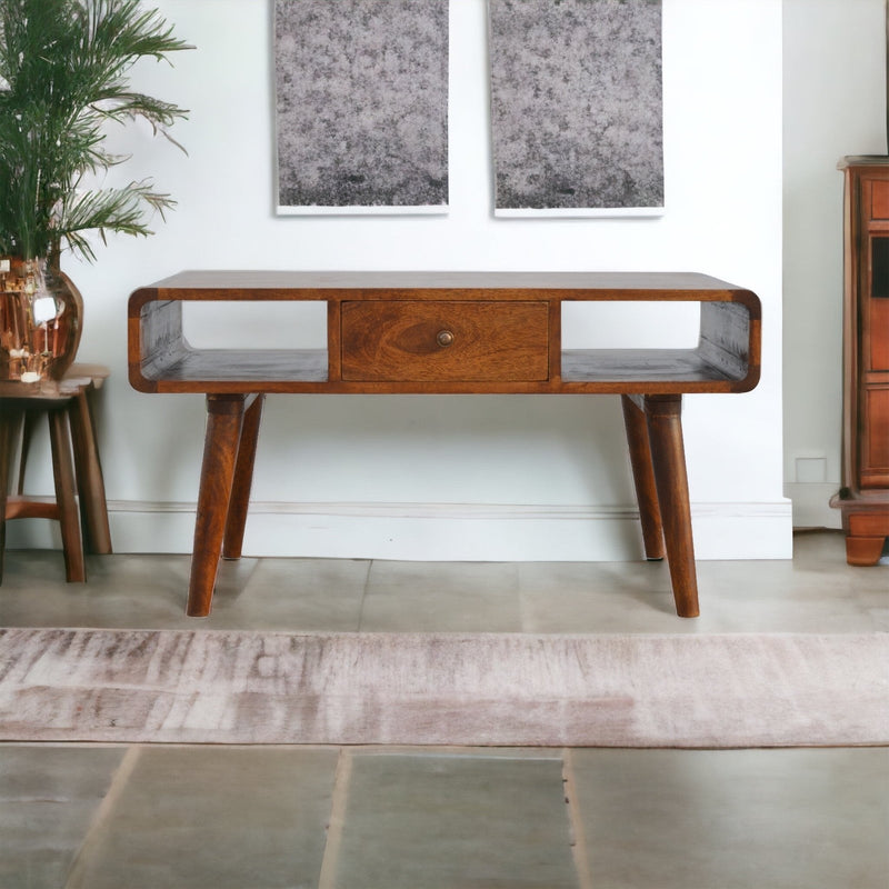 Curved Chestnut Coffee Table Artisan