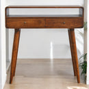 Curved Chestnut Console Table Artisan